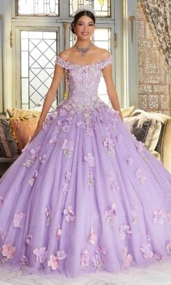 Mori Lee 89341 - Floral Appliqued Quinceañera Dress -Fashion wedding dress mori lee 89341 floral appliqued quinceanera dress ball gowns 00 pansy garden 31386660864083