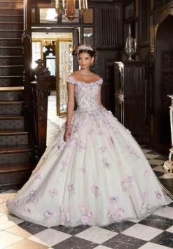 Mori Lee 89341 - Floral Appliqued Quinceañera Dress -Fashion wedding dress mori lee 89341 floral appliqued quinceanera dress special occasion dress 31366124011603