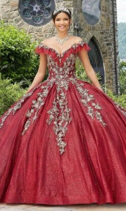 Mori Lee 89342 - Appliqued V-Neck Quinceañera Dress 11 Mori Lee 89342 - Appliqued V-Neck Quinceañera Dress -Fashion wedding dress mori lee 89342 appliqued v neck quinceanera dress ball gowns 00 sangria gold 31386684096595