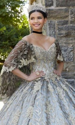 Mori Lee 89347 - Glittered V-Neck Quinceañera Dress -Fashion wedding dress mori lee 89347 glittered v neck quinceanera dress prom dresses 31386778763347