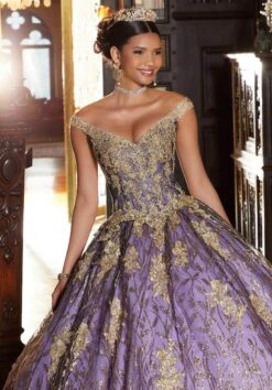 Mori Lee 89347 - Glittered V-Neck Quinceañera Dress -Fashion wedding dress mori lee 89347 glittered v neck quinceanera dress prom dresses 31386778828883