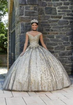 Mori Lee 89347 - Glittered V-Neck Quinceañera Dress -Fashion wedding dress mori lee 89347 glittered v neck quinceanera dress special occasion dress 31366126207059