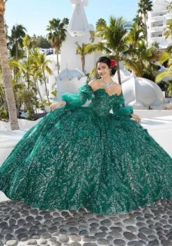 Mori Lee 89353 - 3D Floral Glittery Ballgown 5 Mori Lee 89353 - 3D Floral Glittery Ballgown -Fashion wedding dress mori lee 89353 3d floral glittery ballgown special occasion dress 31366142492755