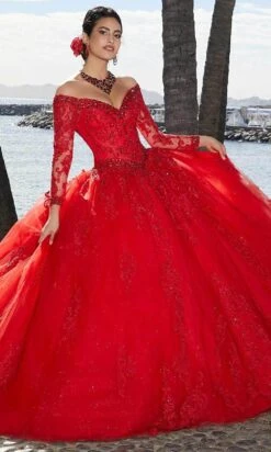 Mori Lee 89360 - Shimmered Tulle Quinceañera Dress -Fashion wedding dress mori lee 89360 shimmered tulle quinceanera dress prom dresses 00 scarlet 31392836452435