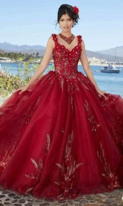 Mori Lee 89362 - Floral Appliqued Quinceañera Dress 15 Mori Lee 89362 - Floral Appliqued Quinceañera Dress -Fashion wedding dress mori lee 89362 floral appliqued quinceanera dress prom dresses 00 wine 31392865812563