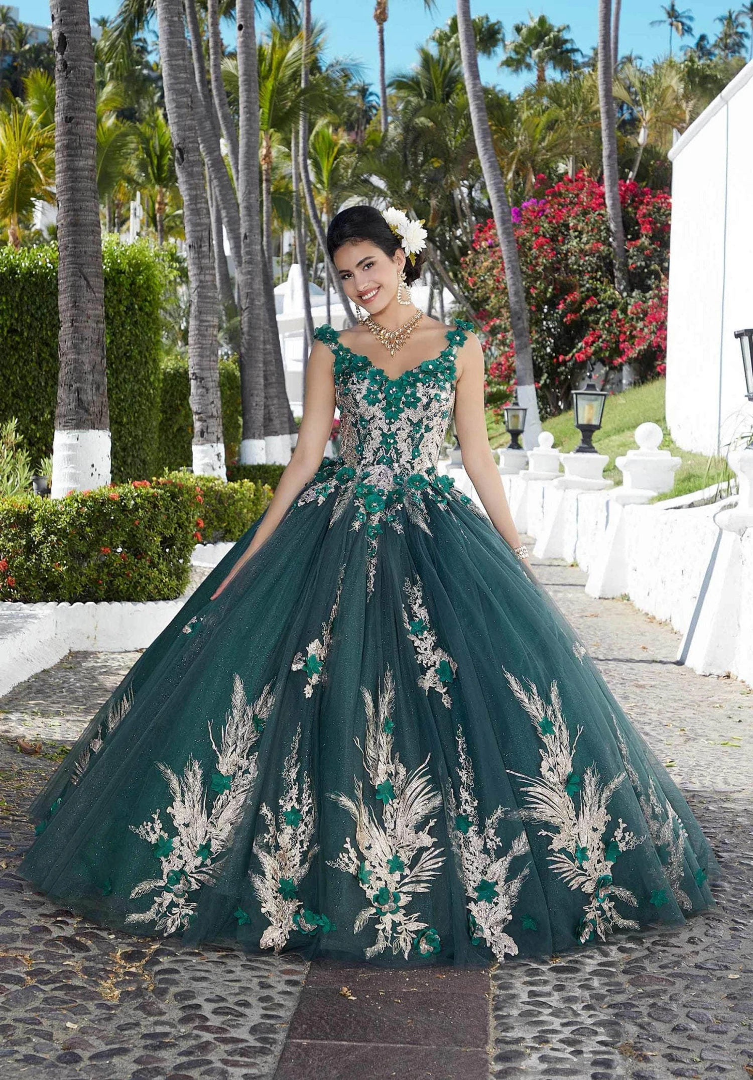 Mori Lee 89362 - Floral Appliqued Quinceañera Dress 8 Mori Lee 89362 - Floral Appliqued Quinceañera Dress - Image 8