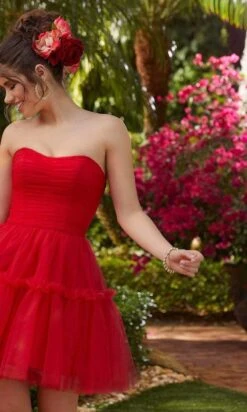 Mori Lee - 9553 Strapless Ruched Sweetheart Tulle A-Line Dress -Fashion wedding dress mori lee 9553 strapless ruched sweetheart tulle a line dress party dresses 15885450215507