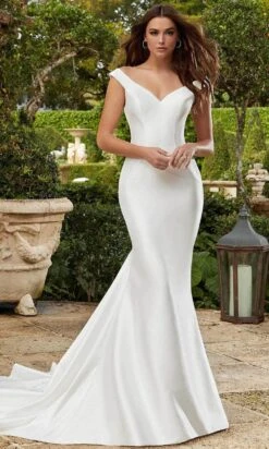 Mori Lee Bridal 12143 - Wide V-Neck Bridal Gown