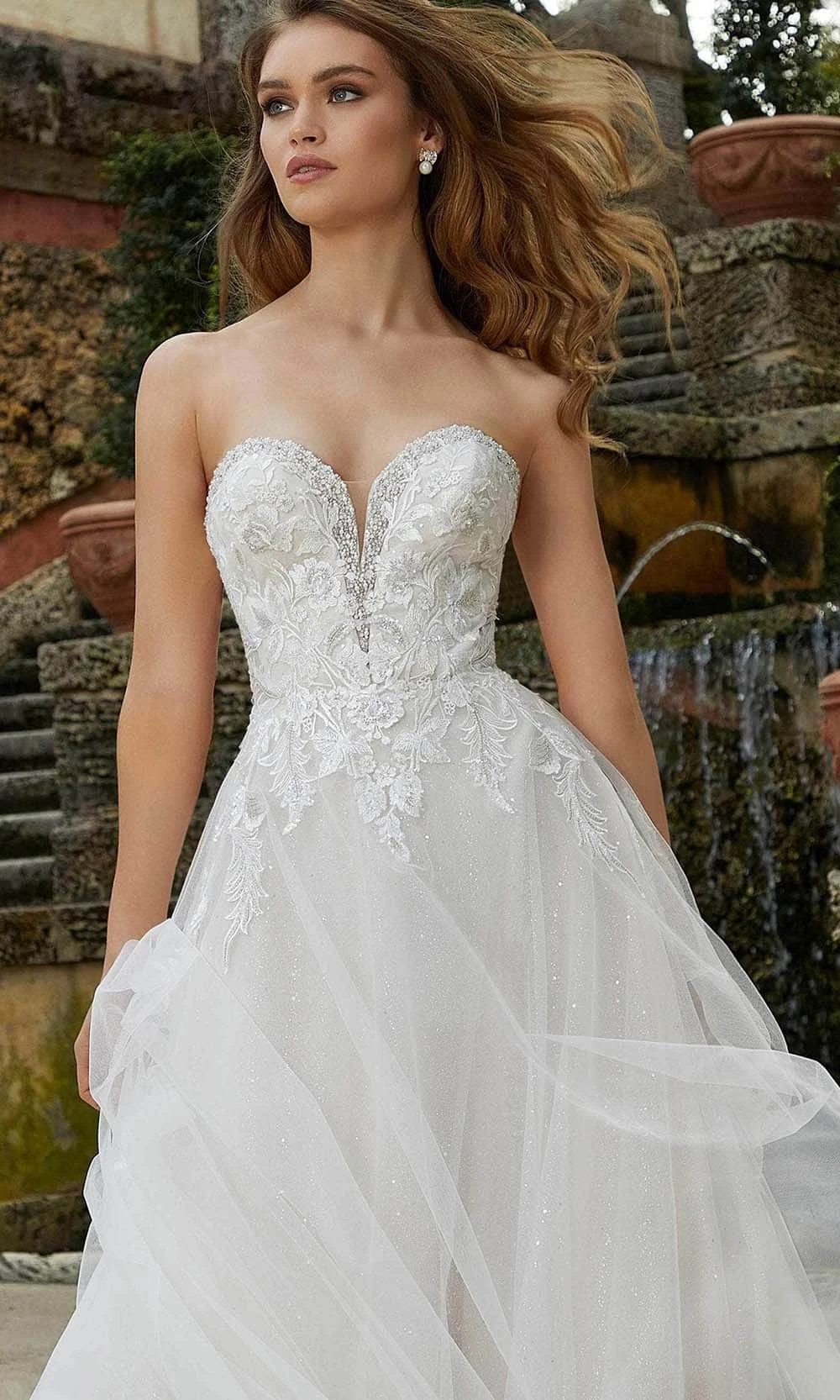 Mori Lee Bridal 2468 - Plunging Sweetheart A-Line Bridal Gown 6 Mori Lee Bridal 2468 - Plunging Sweetheart A-Line Bridal Gown - Image 6
