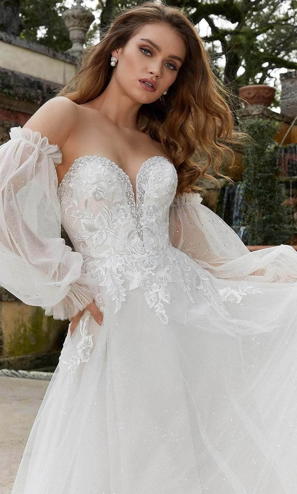 Mori Lee Bridal 2468 - Plunging Sweetheart A-Line Bridal Gown 5 Mori Lee Bridal 2468 - Plunging Sweetheart A-Line Bridal Gown - Image 5