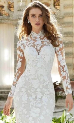 Mori Lee Bridal 2473 - High Neck Embroidered Bridal Gown -Fashion wedding dress mori lee bridal 2473 high neck embroidered bridal gown bridal dresses 30788546232403