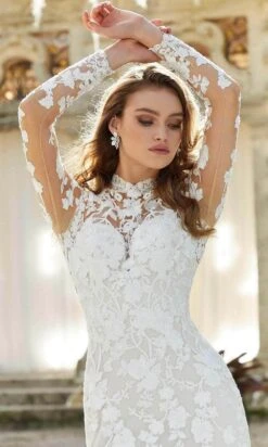 Mori Lee Bridal 2473 - High Neck Embroidered Bridal Gown -Fashion wedding dress mori lee bridal 2473 high neck embroidered bridal gown bridal dresses 30788546297939