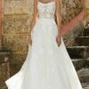 Mori Lee Bridal 2474 - Lace Embroidered Scoop Neck Wedding Dress