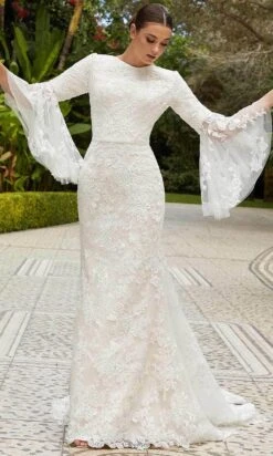 Mori Lee Bridal 30123 - Bateau Neck Elbow Length Sleeve Wedding Dress -Fashion wedding dress mori lee bridal 30123 bateau neck elbow length sleeve wedding dress wedding dresses 30805440561235