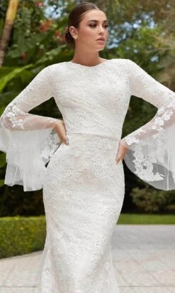 Mori Lee Bridal 30123 - Bateau Neck Elbow Length Sleeve Wedding Dress -Fashion wedding dress mori lee bridal 30123 bateau neck elbow length sleeve wedding dress wedding dresses 30805440626771