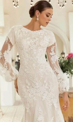 Mori Lee Bridal 30127 - Long Sleeve Floral Wedding Dress -Fashion wedding dress mori lee bridal 30127 long sleeve floral wedding dress special occasion dress 30805495709779
