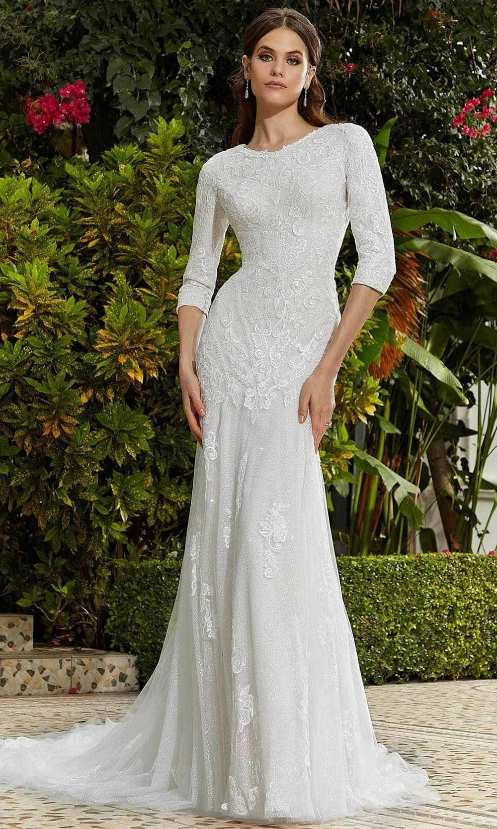 Mori Lee Bridal 30128 - Bateau Neck Mermaid Wedding Dress 1 Mori Lee Bridal 30128 - Bateau Neck Mermaid Wedding Dress