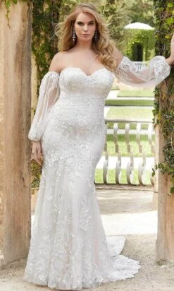 Mori Lee Bridal 3365C - Embroidered Sweetheart Neck Wedding Dress