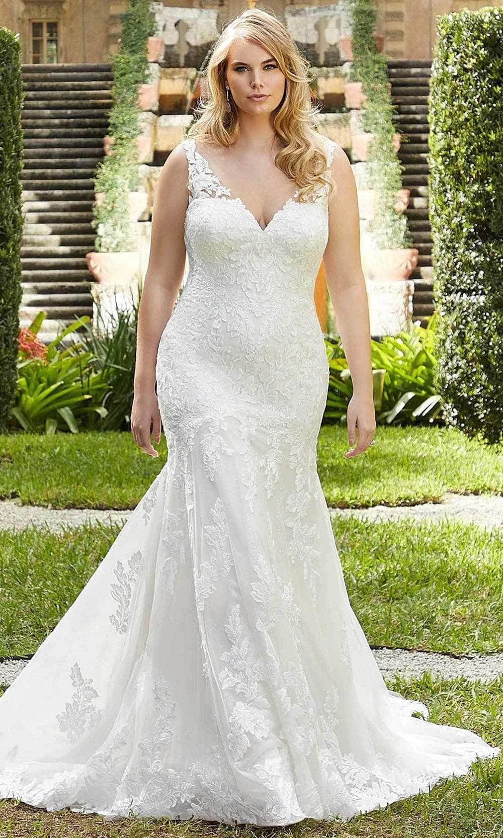 Mori Lee Bridal 3367 - Sleeveless, Sheer Back Wedding Dress 1 Mori Lee Bridal 3367 - Sleeveless, Sheer Back Wedding Dress