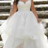 Mori Lee Bridal 3369 - Cap Sleeve Deep V-neck Wedding Dress