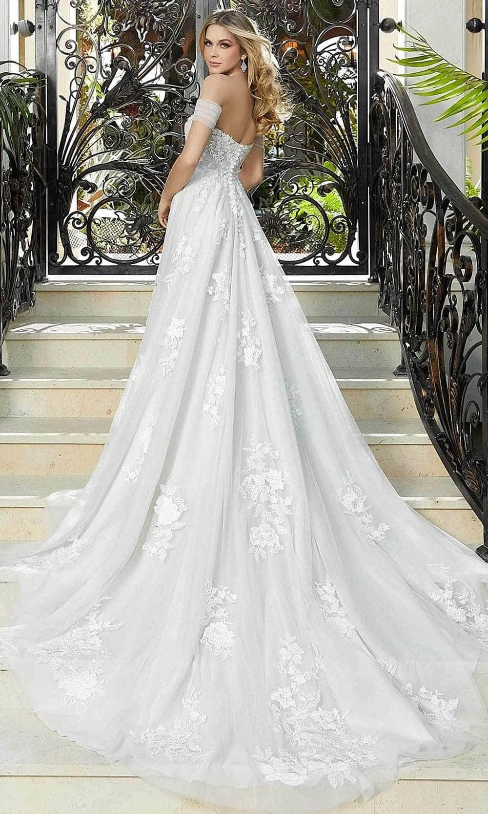 Mori Lee Bridal 5971 - Embellished Off-shoulder Wedding Dress 2 Mori Lee Bridal 5971 - Embellished Off-shoulder Wedding Dress - Image 2