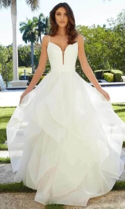 Mori Lee Bridal 5977 - Sleeveless Plunging Sweetheart Wedding Dress