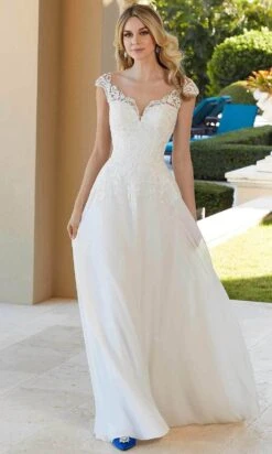 Mori Lee Bridal 5978 - Laced Short Sleeved Bridal Gown