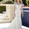 Mori Lee Bridal 5980 - Off Shoulder Bridal Gown With Petal Train