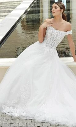 Mori Lee Bridal 5987 - Embroidered Straight Across Wedding Dress -Fashion wedding dress mori lee bridal 5987 embroidered straight across wedding dress wedding dresses 30806008889427