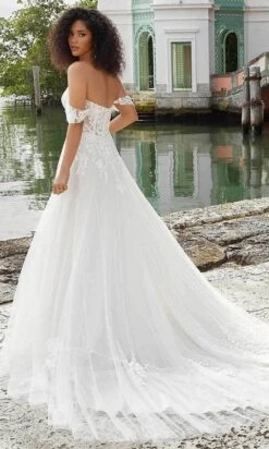 Front Page -Fashion wedding dress mori lee bridal 6974 detachable straps bridal gown 30805656371283