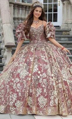 Vizcaya By Mori Lee 34085 - Metallic Laced Quinceanera Ballgown -Fashion wedding dress vizcaya by mori lee 34085 metallic laced quinceanera ballgown ball gowns 32021228879955