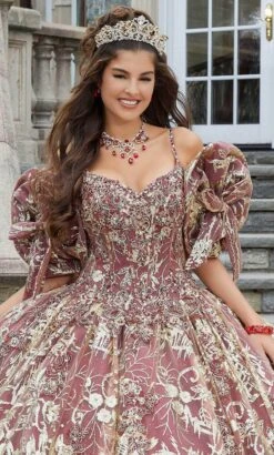 Vizcaya By Mori Lee 34085 - Metallic Laced Quinceanera Ballgown -Fashion wedding dress vizcaya by mori lee 34085 metallic laced quinceanera ballgown ball gowns 32021229240403