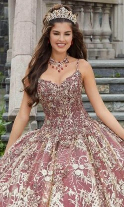 Vizcaya By Mori Lee 34085 - Metallic Laced Quinceanera Ballgown -Fashion wedding dress vizcaya by mori lee 34085 metallic laced quinceanera ballgown ball gowns 32021229273171