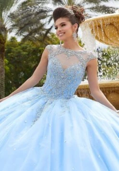 Vizcaya By Mori Lee - 60094 Bejeweled Illusion Bodice Tulle Ballgown -Fashion wedding dress vizcaya by mori lee 60094 bejeweled illusion bodice tulle ballgown quinceanera dresses 28149600256083