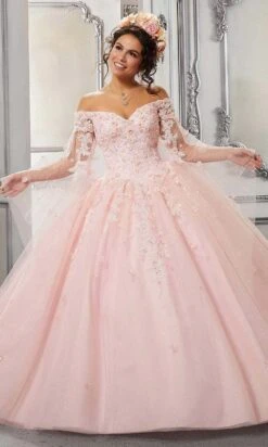 Vizcaya By Mori Lee - 60143 Beaded Off Shoulder Ball Gown 12 Vizcaya By Mori Lee - 60143 Beaded Off Shoulder Ball Gown -Fashion wedding dress vizcaya by mori lee 60143 beaded off shoulder ball gown quinceanera dresses 00 light pink 28428107808851