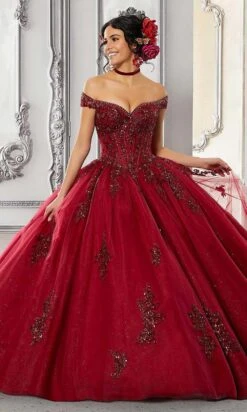 Vizcaya By Mori Lee - 60146 Appliqued Off Shoulder Ball Gown
