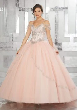 Vizcaya By Mori Lee - 89135 Jeweled Draped Off Shoulder Ballgown 19 Vizcaya By Mori Lee - 89135 Jeweled Draped Off Shoulder Ballgown -Fashion wedding dress vizcaya by mori lee 89135 jeweled draped off shoulder ballgown quinceanera dresses 00 blush 28115959906387