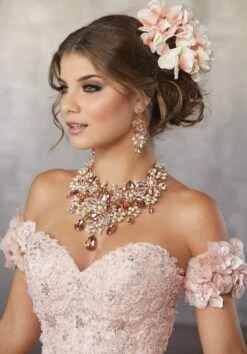 Vizcaya By Mori Lee - 89174 Floral Applique Off-Shoulder Tulle Gown -Fashion wedding dress vizcaya by mori lee 89174 floral applique off shoulder tulle gown quinceanera dresses 28111837757523