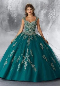 Vizcaya By Mori Lee - 89196 Metallic Embroidered Ballgown With Bolero -Fashion wedding dress vizcaya by mori lee 89196 metallic embroidered ballgown with bolero quinceanera dresses 0 emerald 12768282116179
