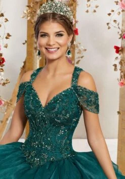 Vizcaya By Mori Lee - 89226 Crystal Beaded Cold Shoulder Ballgown -Fashion wedding dress vizcaya by mori lee 89226 crystal beaded cold shoulder ballgown quinceanera dresses 12788309852243