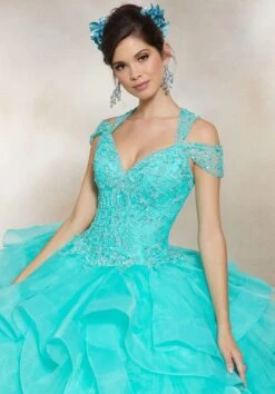 Vizcaya By Mori Lee - 89226 Crystal Beaded Cold Shoulder Ballgown -Fashion wedding dress vizcaya by mori lee 89226 crystal beaded cold shoulder ballgown quinceanera dresses 12788309983315