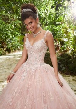 Vizcaya By Mori Lee - 89250 Floral Applique V-neck Tulle Ballgown 8 Vizcaya By Mori Lee - 89250 Floral Applique V-neck Tulle Ballgown -Fashion wedding dress vizcaya by mori lee 89250 floral applique v neck tulle ballgown quinceanera dresses 0 blush 12788491878483