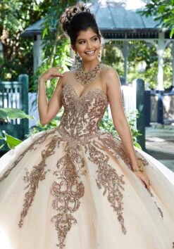Vizcaya By Mori Lee - 89255 Bedazzled Sweetheart Tulle Ballgown -Fashion wedding dress vizcaya by mori lee 89255 bedazzled sweetheart tulle ballgown quinceanera dresses 28112634183763