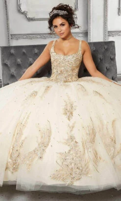 Vizcaya By Mori Lee - 89311 Scoop Appliqued Ball Gown -Fashion wedding dress vizcaya by mori lee 89311 scoop appliqued ball gown quinceanera dresses 28428375359571