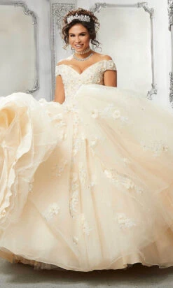 Vizcaya By Mori Lee - 89316 Applique Off Shoulder Tulle Ballgown -Fashion wedding dress vizcaya by mori lee 89316 applique off shoulder tulle ballgown quinceanera dresses 28798976819283