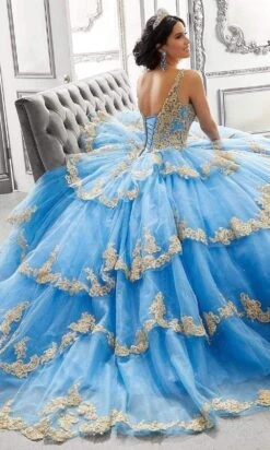 Vizcaya By Mori Lee - 89324 V-Neck Basque Ball Gown -Fashion wedding dress vizcaya by mori lee 89324 v neck basque ball gown quinceanera dresses 28414820122707