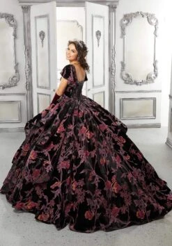 Vizcaya By Mori Lee - 89325 Vintage Velvet Floral Ballgown -Fashion wedding dress vizcaya by mori lee 89325 vintage velvet floral ballgown quinceanera dresses 28394993713235