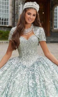 Vizcaya By Mori Lee 89401 - Flounce Sleeved Quinceanera Ballgown -Fashion wedding dress vizcaya by mori lee 89401 flounce sleeved quinceanera ballgown ball gowns 32021188542547
