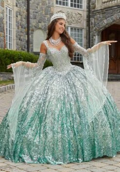 Vizcaya By Mori Lee 89401 - Flounce Sleeved Quinceanera Ballgown -Fashion wedding dress vizcaya by mori lee 89401 flounce sleeved quinceanera ballgown special occasion dress 31926523494483