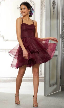 Vizcaya By Mori Lee - 9574 Tiered Organza Fit And Flare Damas Dress